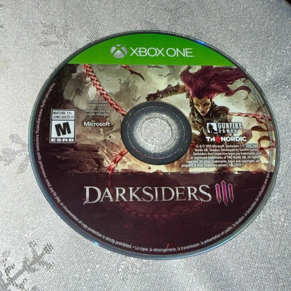 Microsoft Xbox One Darksiders 3 Video Game Rated M For Mature Used Pre Owned MXO